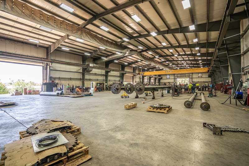 Interior of H&H Sheet Metal fabrication shop