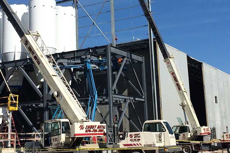 H&H Sheet Metal machines at work on a project